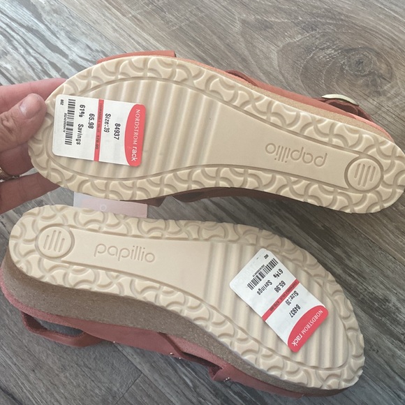 Birkenstock Pink Papillio Samira Earth Red Rivets Size 41 Sandals Narrow (Aa, N) Listed By 
